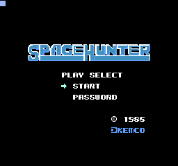 Space Hunter Title Screen